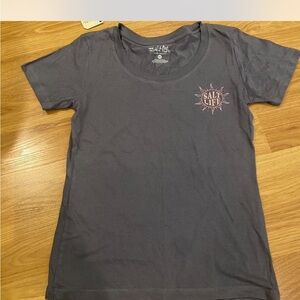Salt Life Gray Tee with Pink Logo